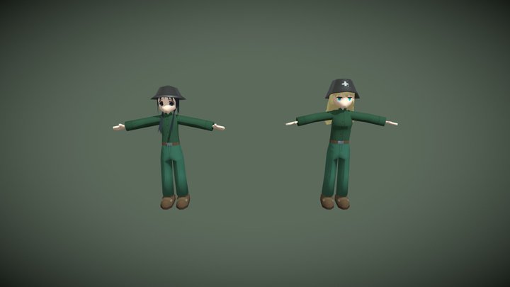 Chito and Yuuri 3D Model