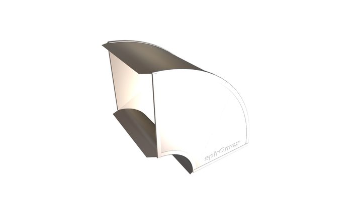 Codo rectangular a 90° 3D Model