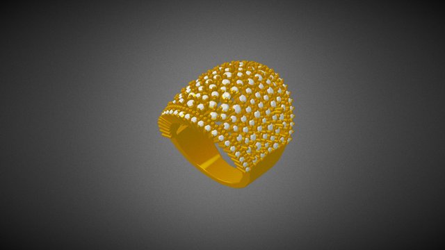 Anel com chatoes 3D Model