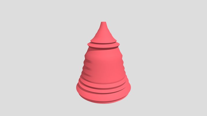Stupa_defined_red_viewable 3D Model