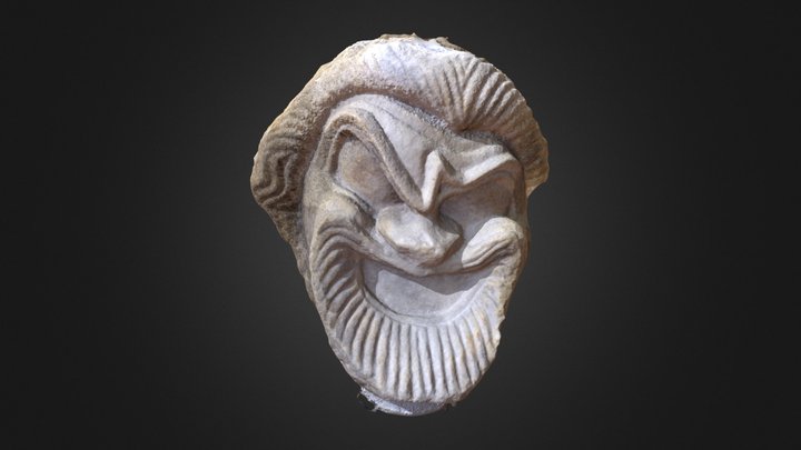Greek grotesque theatre head 3D Model