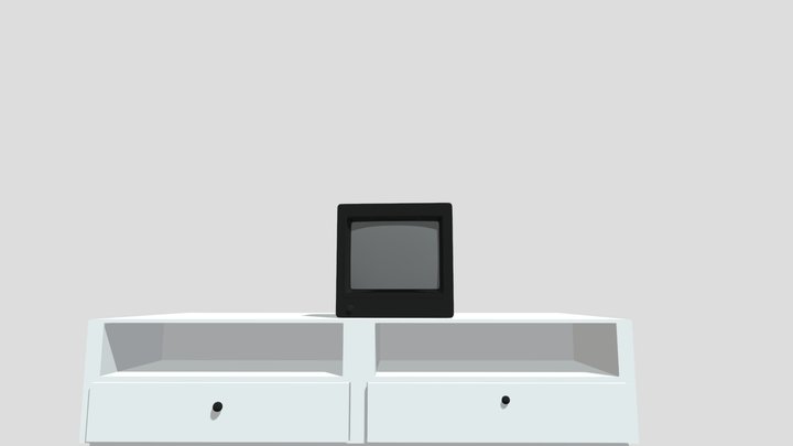 90s crt low poly 3D Model