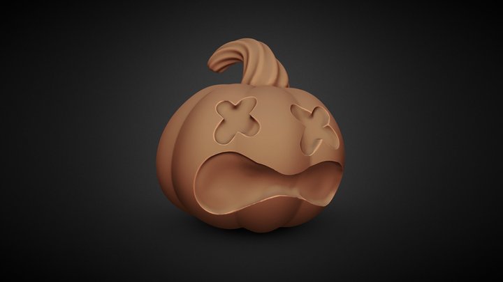 3D printable pumpkin for Halloween 3D Model