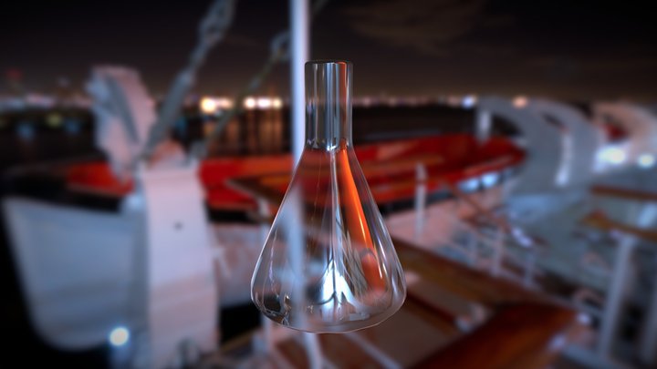 Simple Lab Conical Flask 3D Model