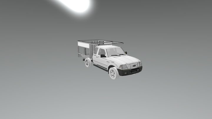 TerraCab 4x4 pop top  camper 3D Model
