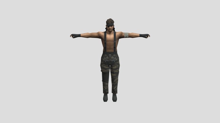 Naked Snake Un-Equipped 3D Model