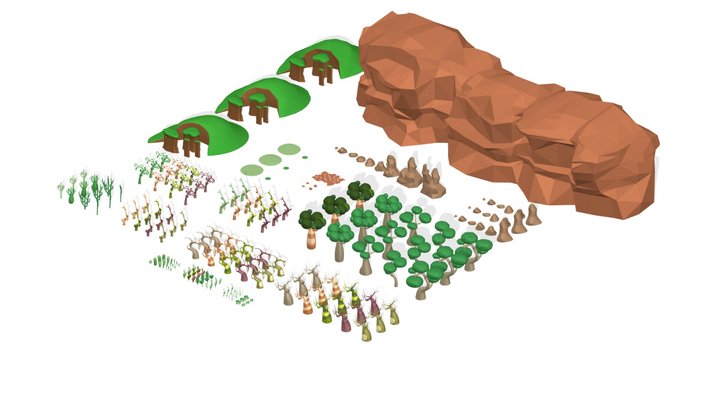 Toon Nature 3D Model