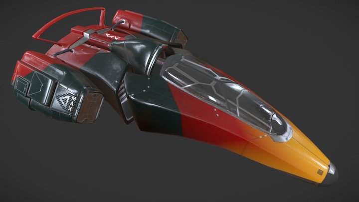 MAX Delta DL Spaceship 3D Model