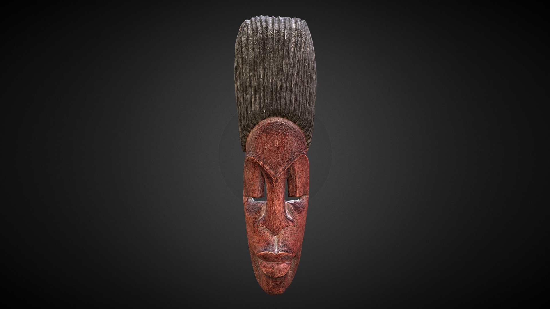 Wooden Mask Masque Woman 3D Scan