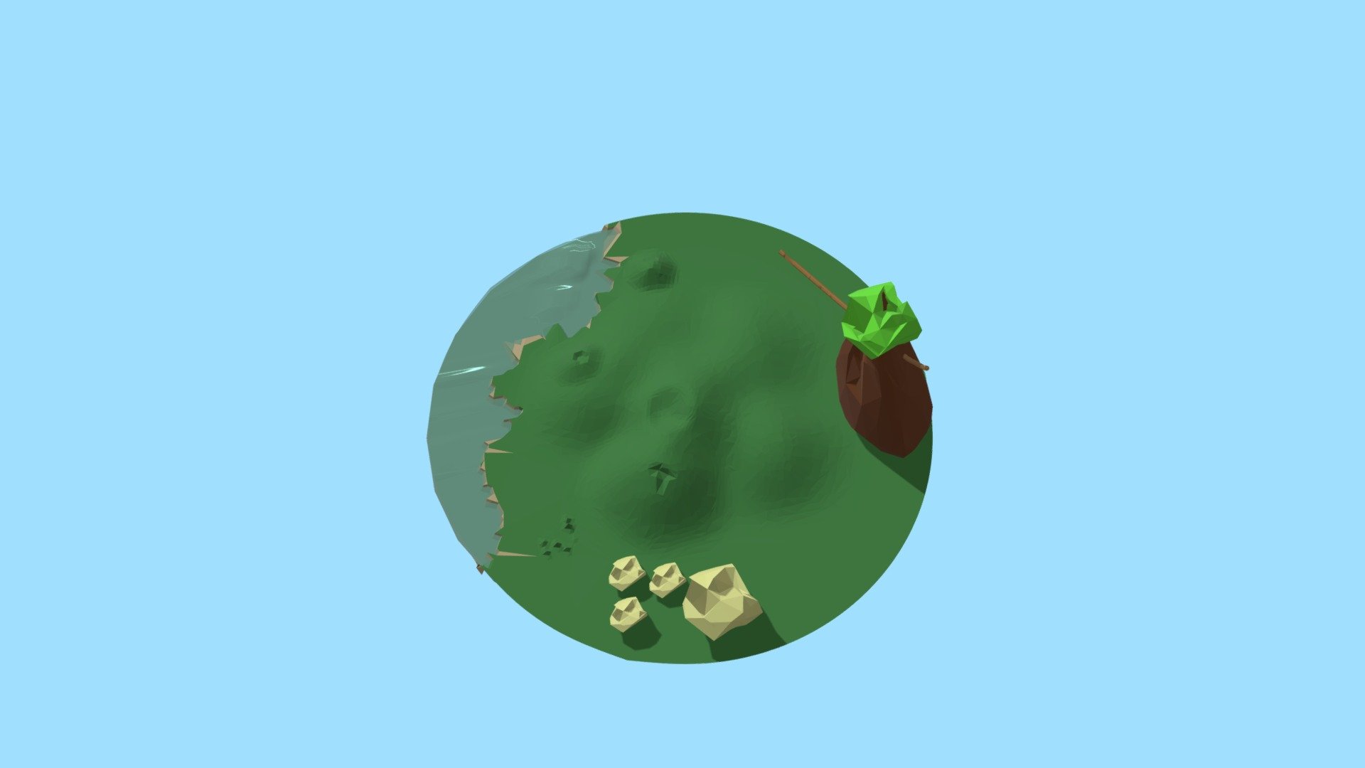 Low Poly Island/Countryside - Download Free 3D model by elliottbrankin ...