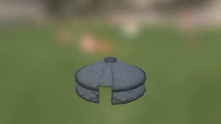 Model of a yurt tent for a Fallout 4 mod 3D Model