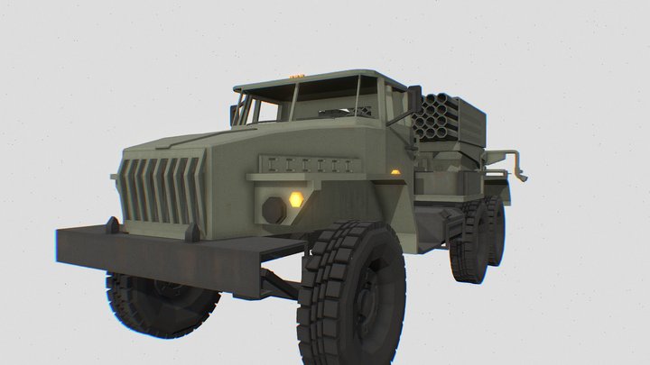 BM 21 Grad low-poly 3D Model