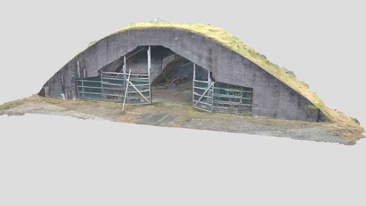 宇佐航空基地　2号掩体壕 3D Model