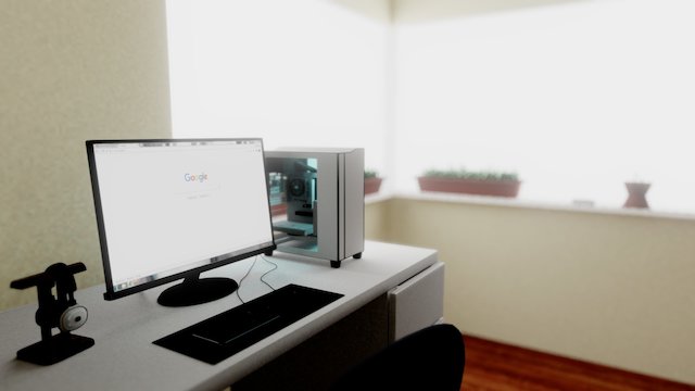 Office - Blender Cycles Bake 3D Model