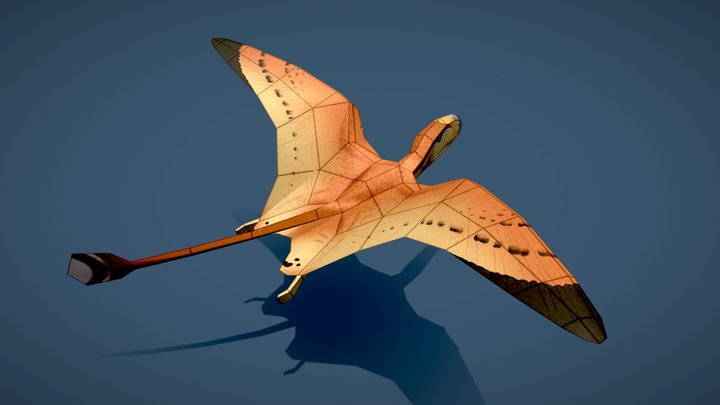 Papercraft Dimorphodon pterosaur 3D Model
