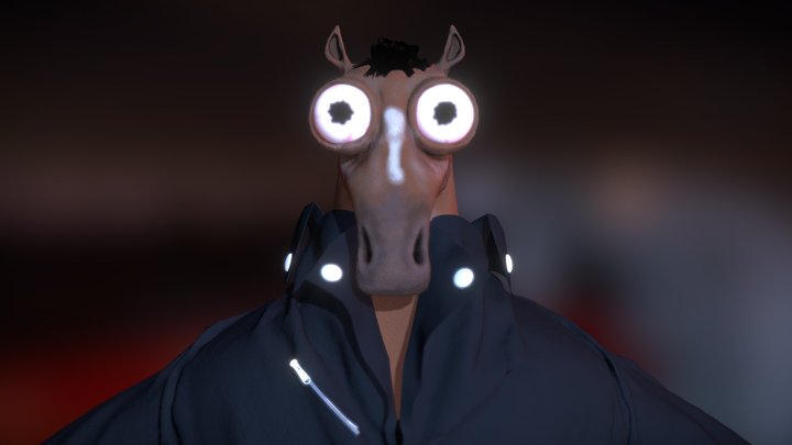 Horse in Jacket 3D Model