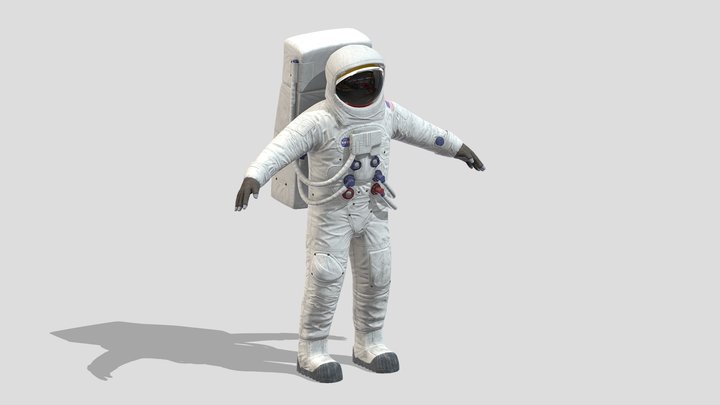 A7L Space Suit Low Poly PBR Realistic 3D Model