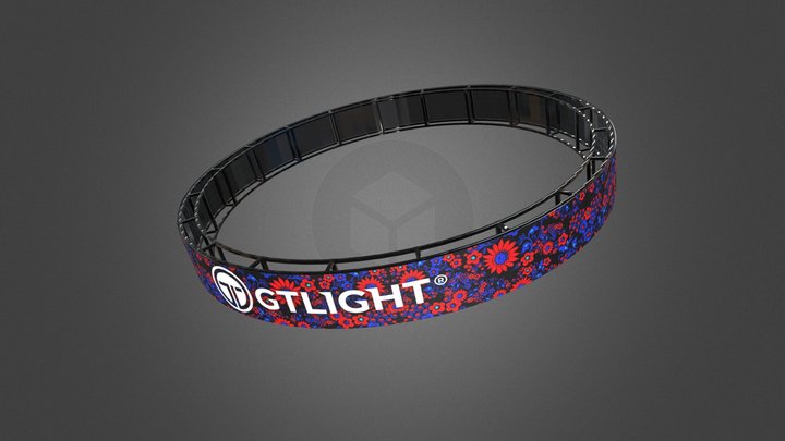GTLight Ring LED Cube 3D Model