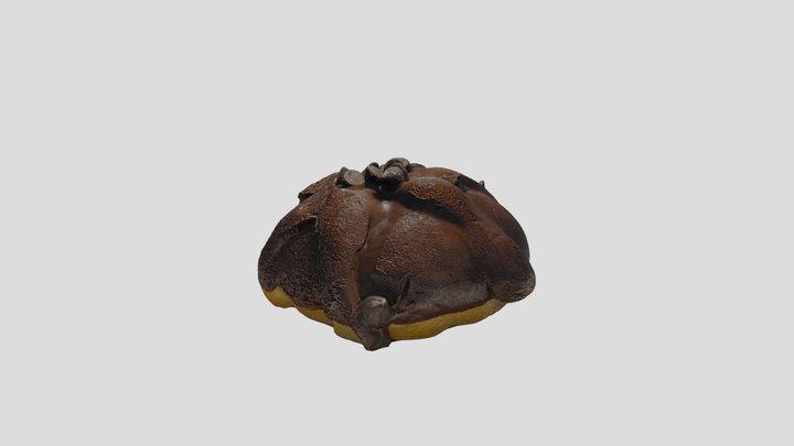 Pan de muerto chocolate 3D Model