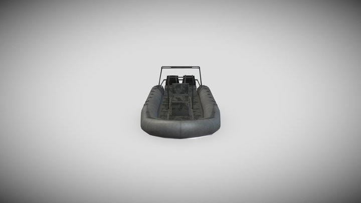 Military Boat Game Ready 3D Model