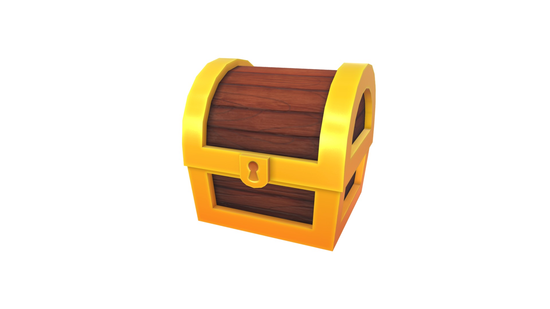 3D model Treasure Chest - This is a 3D model of the Treasure Chest. The 3D model is about a yellow and red cube.