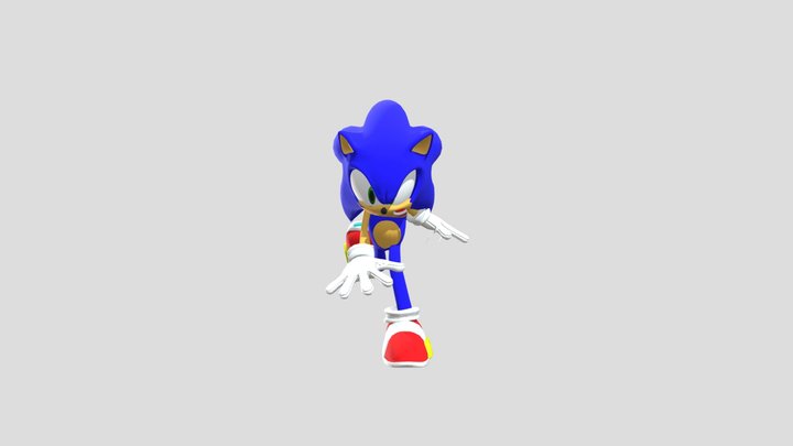 SONIC-HEDGEHOG and run 3D Model