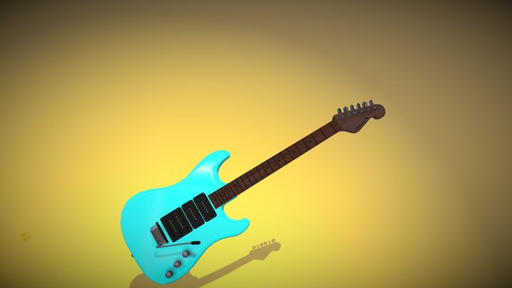 Electric Guitar Animated Exploded View