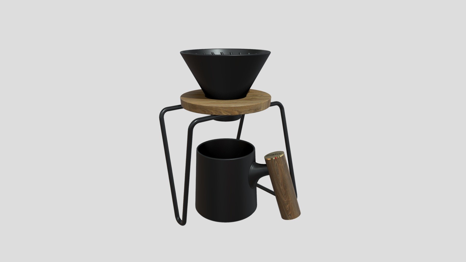Vigor Dripper Coffee Mug Set CZ-04E — Sketchfab embed 3D viewer