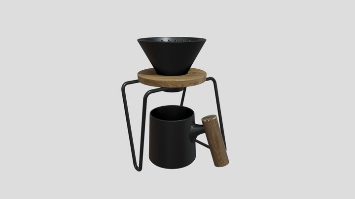 Vigor Dripper Coffee Mug Set CZ-04E 3D Model