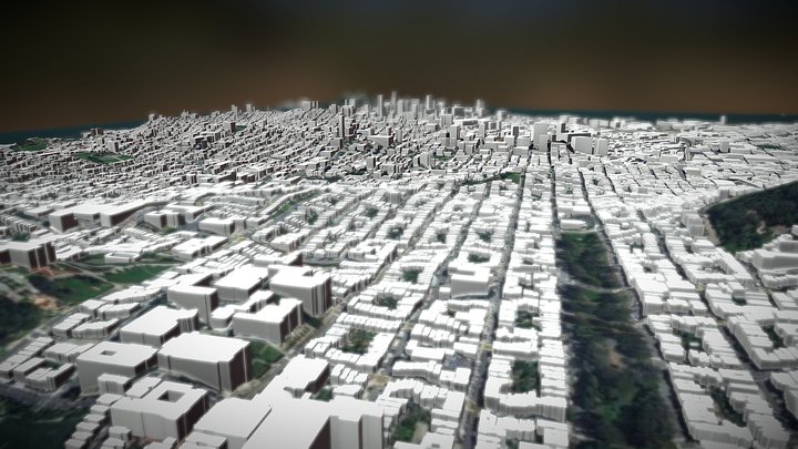 San Francisco (with OSM buildings) 3D Model