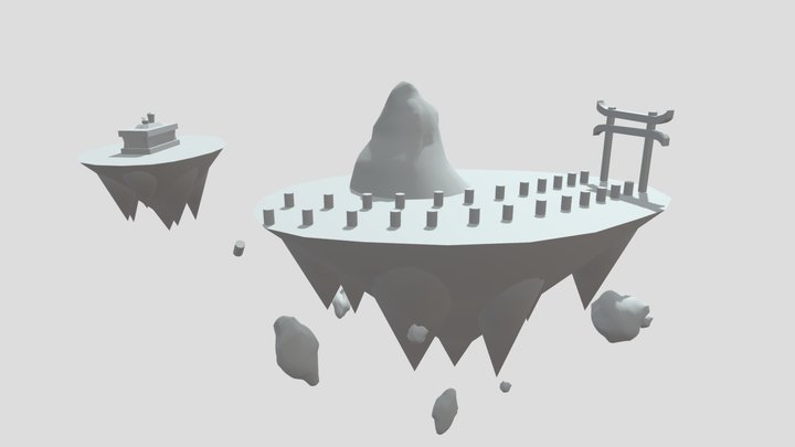 Diorama de islas flotantes 3D Model