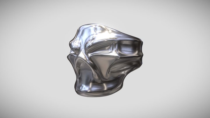 Silver Skull Ring 3D Model