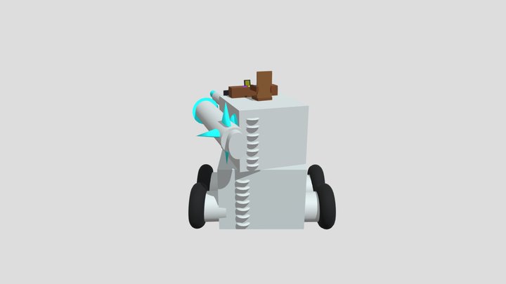 Deathstar Turret With Wheels 3D Model