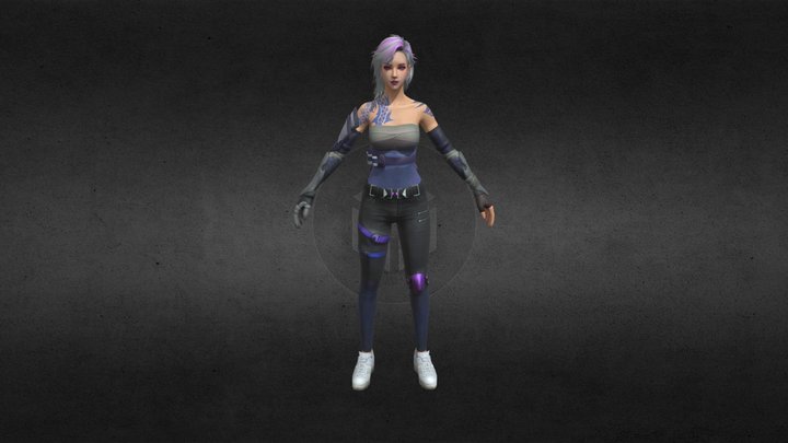 free fire new female 3d model by pace gaming 3D Model