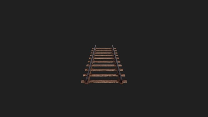 Train Tracks 3D Model