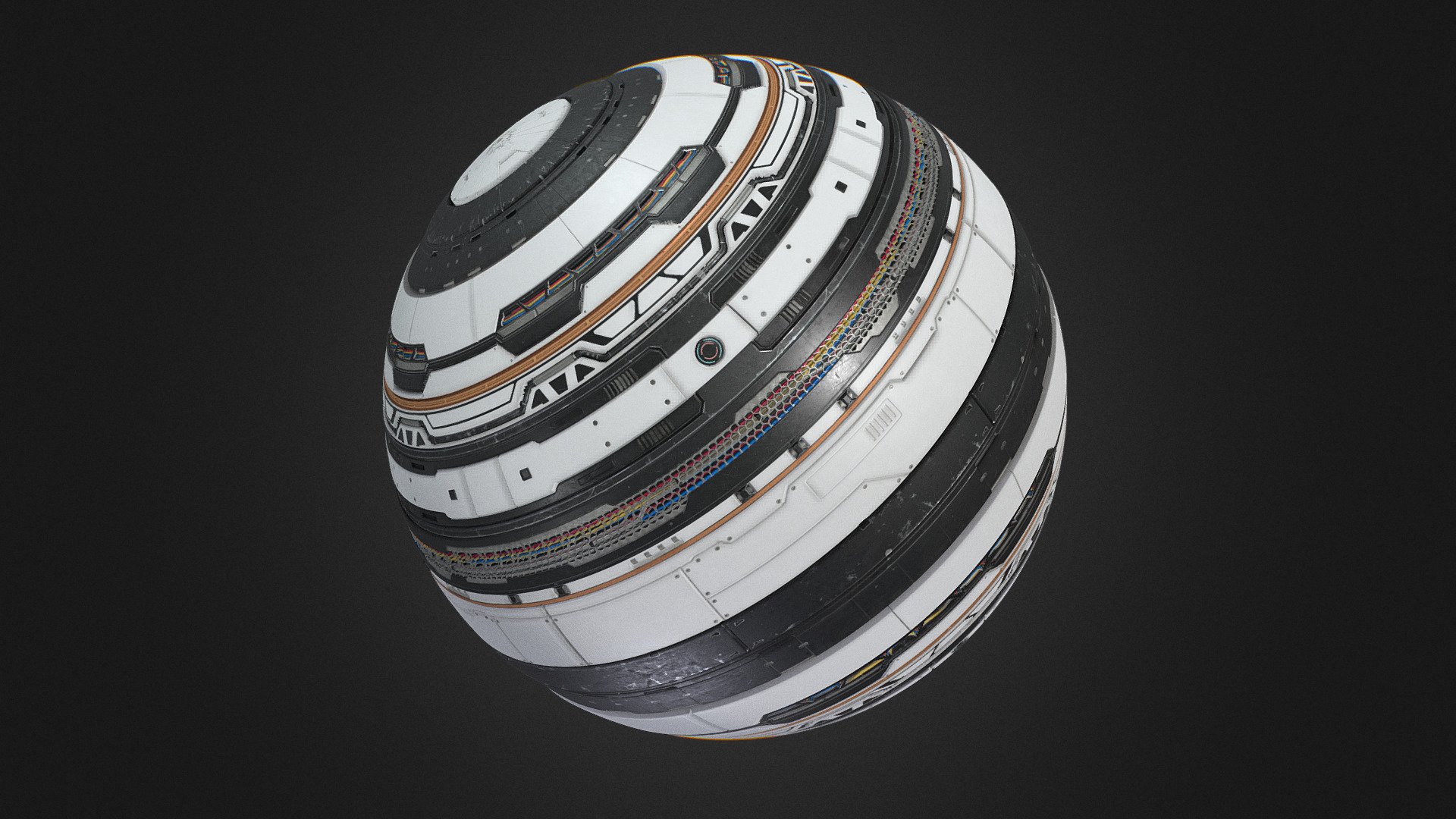 Scifi Trim Sheet Panels Texture 001 Ver1 - 3D model by Zippy ...