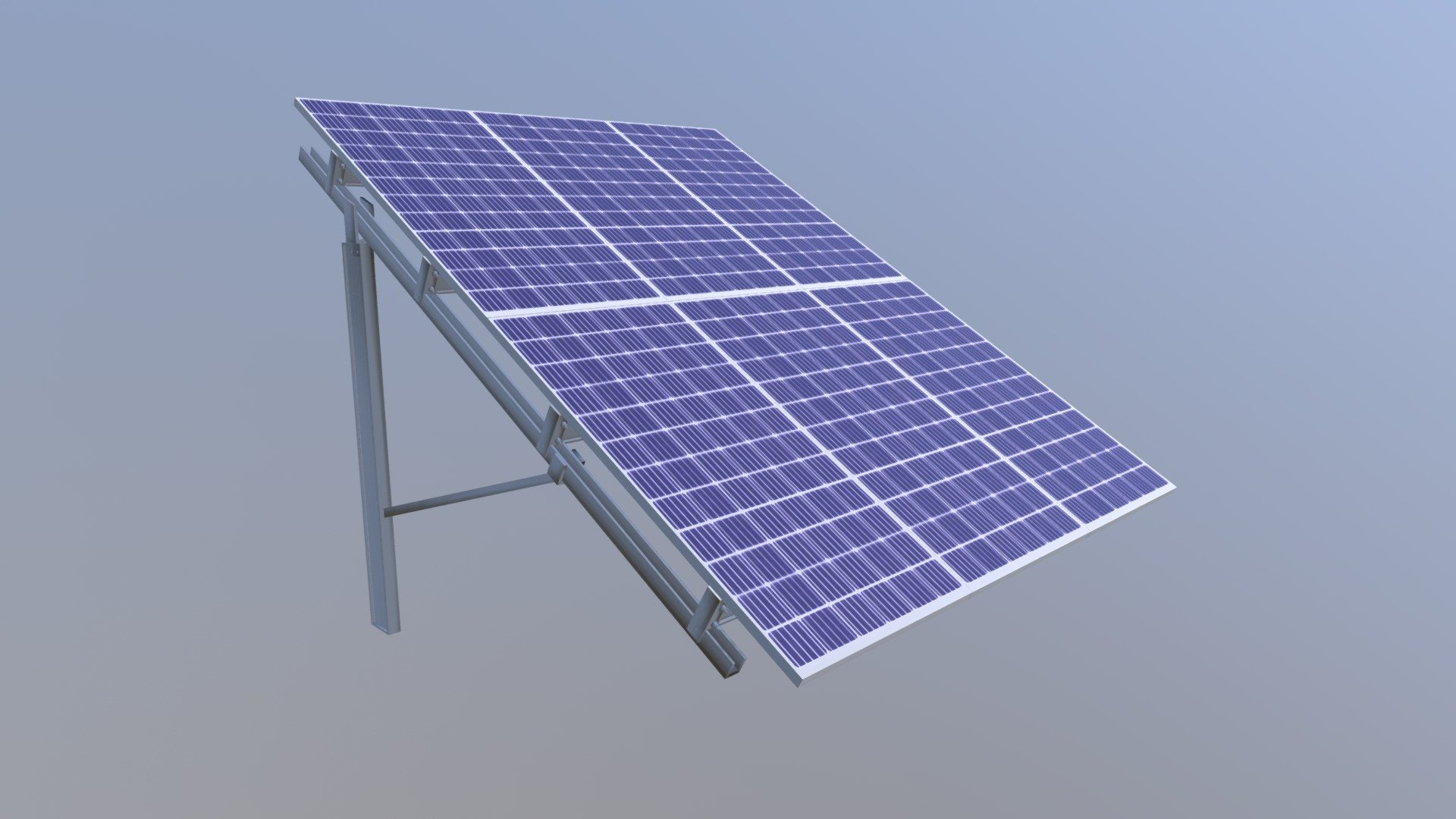 Ground Mount End Cap 3d Model By One80 Solar One80solar [365dff9] Sketchfab