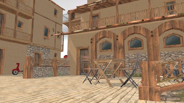 1DAE11_Cityscene_Albarracin 3D Model