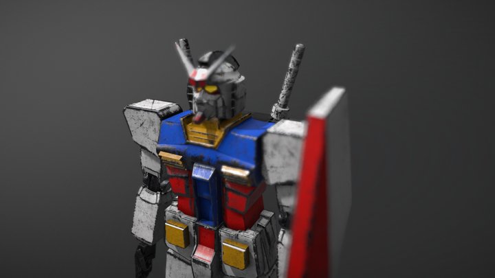 Gundam RX-78-2 action figure 3D Model