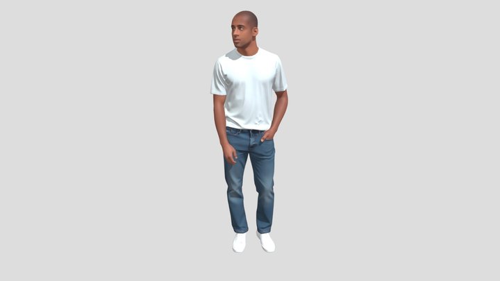 Man-T-Shirt and Jeans – Modello 3D gratuito STL
