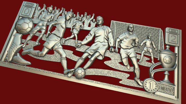 Барельеф | Футбол | Подстаканник 3D Model