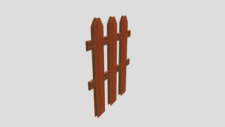 Cardboard Fence 3D Model