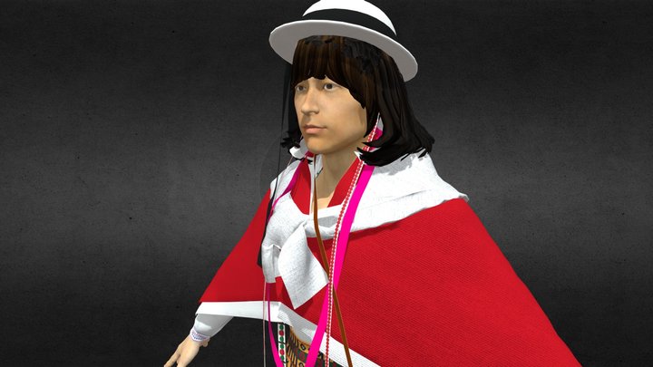 Personaje Warmi Tukushka 3D Model