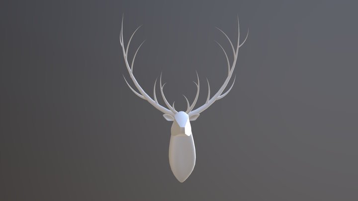練習-鹿頭 3D Model