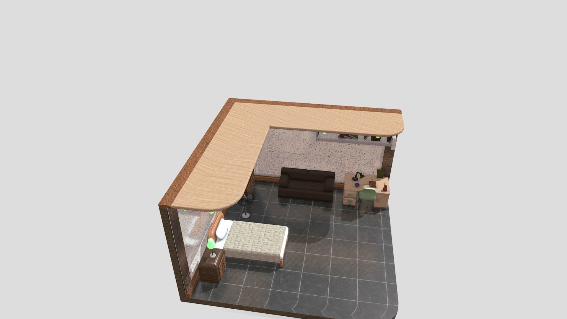 3D Diorama Student Bedroom_ZAHID - 3D model by Sultan Zahid (12274082 ...
