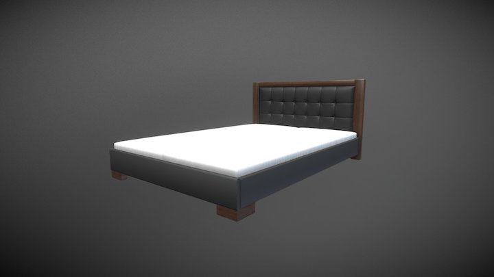 [PBR] Lazora Bed Black 3D Model