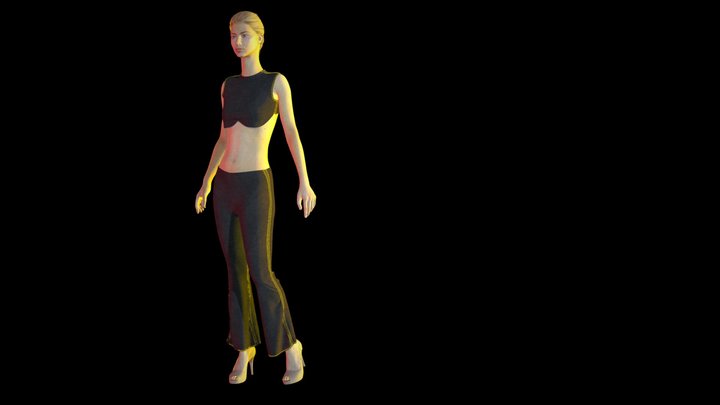 Pants and top cut 3D Model