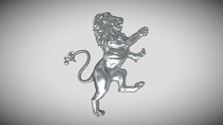 Heraldic Lion 3D Model