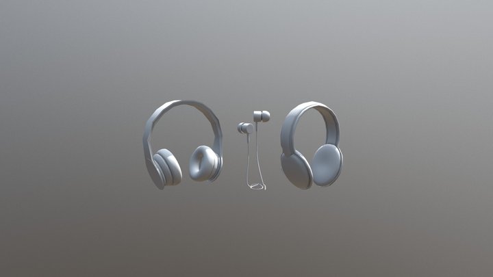 Headphones (Draft) 3D Model