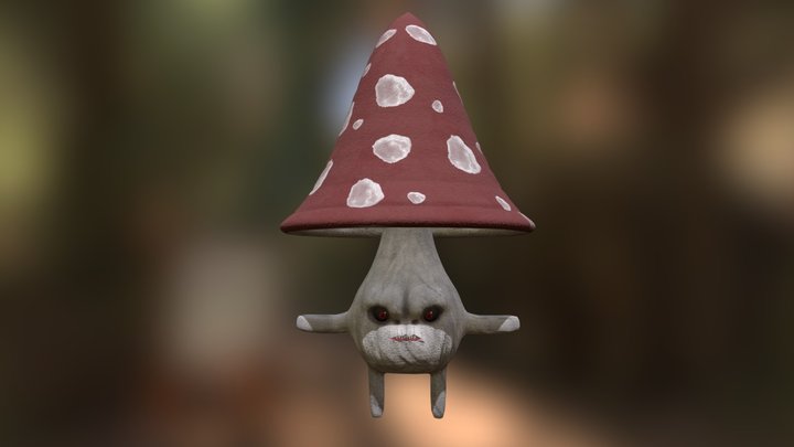 Evil Mushroom Character (Rigged) – Modello 3D gratuito STL